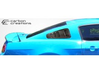 Carbon Creations 10-14 Ford Mustang Carbon Fiber Window Scoops Hot Wheels Style
